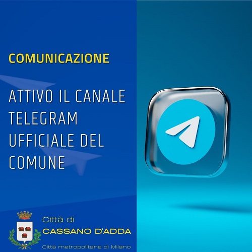 Canale Telegram ufficiale del Comune